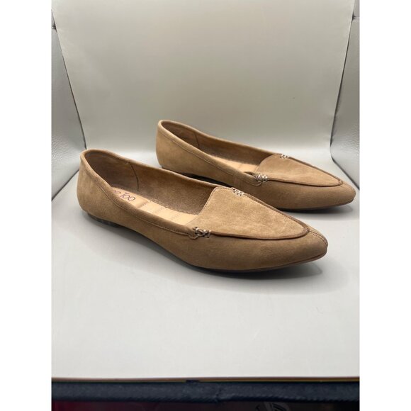 Me Too Womens Tan Leather Pointed-Toe Flats Size 9M - Picture 3 of 5